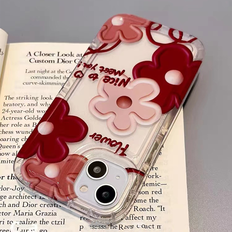 For IPhone 11 Pro Max IPhone Case Silicone Soft Case Flower Shockproof Case Cute Style for IPhone 13 14 Pro Max