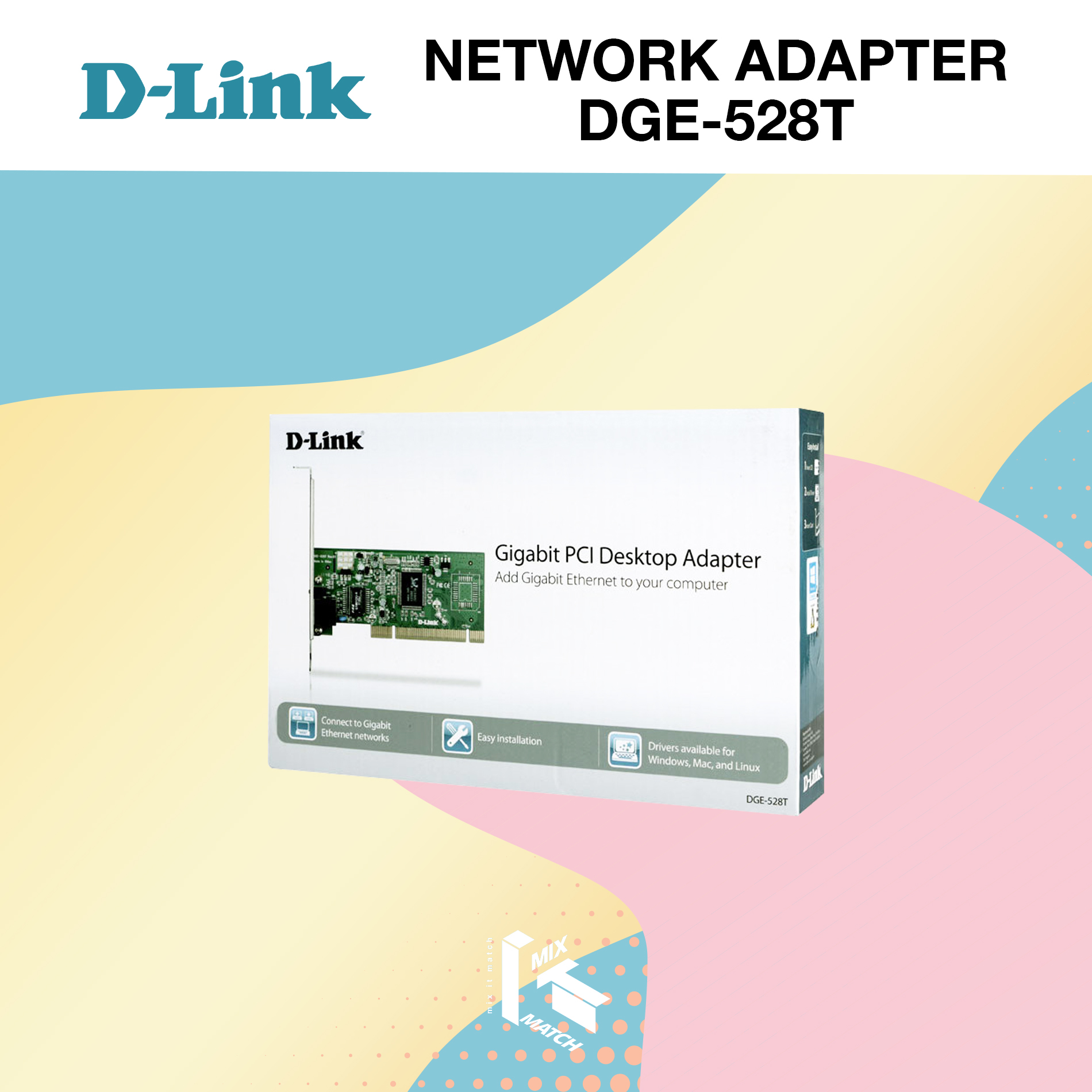 D-LINK LAN CARD (การ์ดแลน) DGE-528T PCI GIGABIT PORT