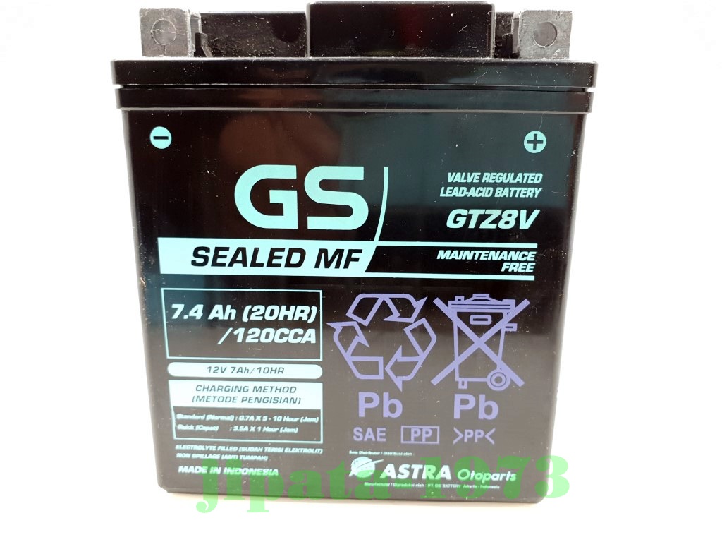 แบตเตอรี GS รุ่น GTZ8V (สำหรับ Yamaha R3,Xmax 300) Yamaha แท้