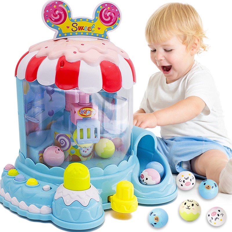 ของเล่นและของสะสม ตัวจับลูกบอล สีสันสดใส สำหรับเด็ก พร้อมแสงสี เสียงเพลง ปุ่มสวิทช์ตุ๊กตา ปิดเปิดได้ Free ถ่าน