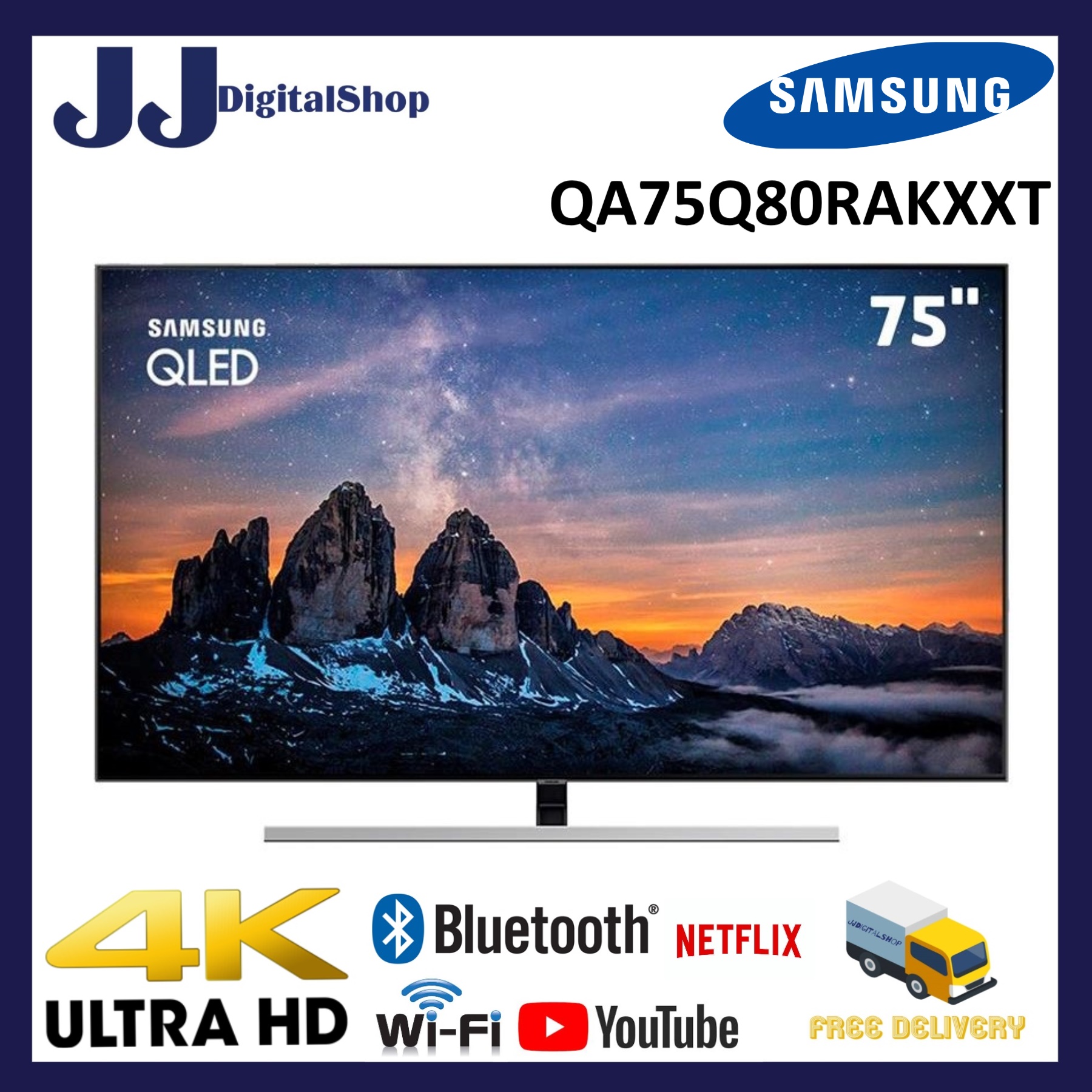 Samsung TV สมาร์ททีวี UHD TV 4K QLED (75 ,4K,Smart) รุ่น QA75Q80RAKXXT