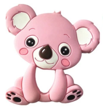 ยางกัดเด็กปลอดสารพิษ, FDA , ออกแบบรูปสัตว์สนุก    Non-toxic Baby Teether, FDA Approved, Fun Animal Shape Designs  สีวัสดุ โคอาล่า ชมพู (Pink Koala)