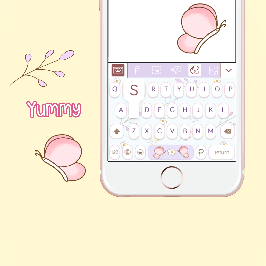 Yummy  Keyboard Theme⎮(E-Voucher) for Pastel Keyboard App