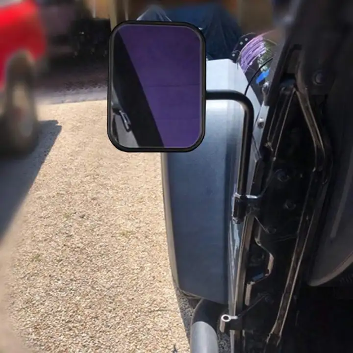 Door Off Mirror For Jeep Wrangler Side Mirrors Rectangular Rear