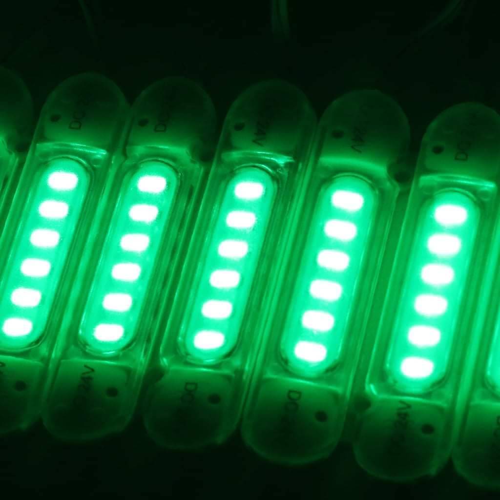 ไฟโมดูลเล็ก  LED 6 ชิพ  Module 6 led 24 โวลด์ สีเขียว 10 ชิ้น อะไหล่แตกรถบรรทุกสวยงาม ของแต่งรถบรรทุก