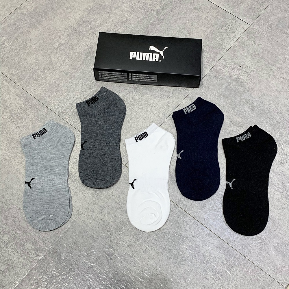 ถูกที่สุด!! ถุงเท้า Puma 5 คู่ ถุงเท้ากีฬา ถุงเท้าวิ่ง ถุงเท้าฟิตเนส ถุงเท้าโยคะ Puma Socks Performance Cotton