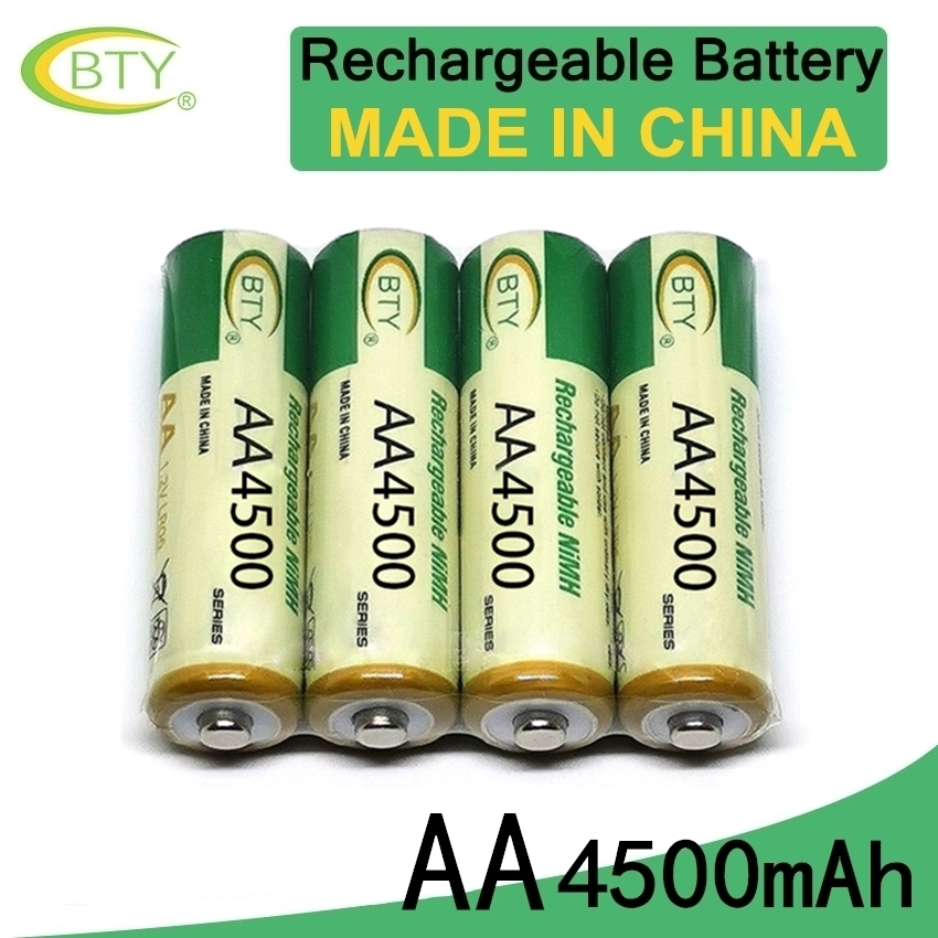 BTY ถ่านชาร์จ AA 4500 mAh NiMH Rechargeable Battery （4 ก้อน） - LCWZ ...