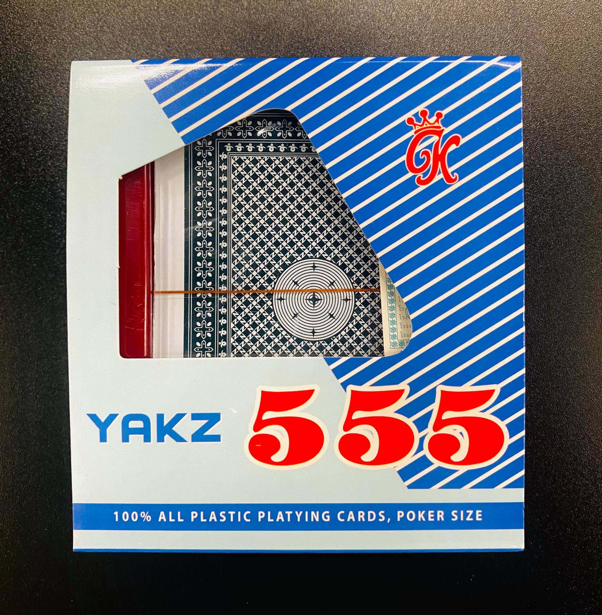 ไพ่ขอบทอง ไพ่ตอง YAKZ 555 พลาสติก PVC หน้าลื่น ขนาดมาตรฐาน