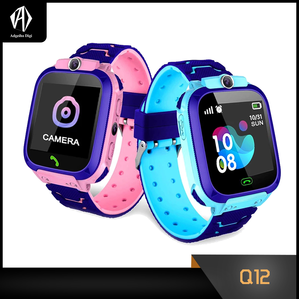 【พร้อมส่งไทย】Q12 smart watch นาฬิกาเด็ก โทรศัพท์นาฬิกากันน้ำติดตามสถานที่ถ่ายภาพซิม sos ต่อต้านหายไป smart watch