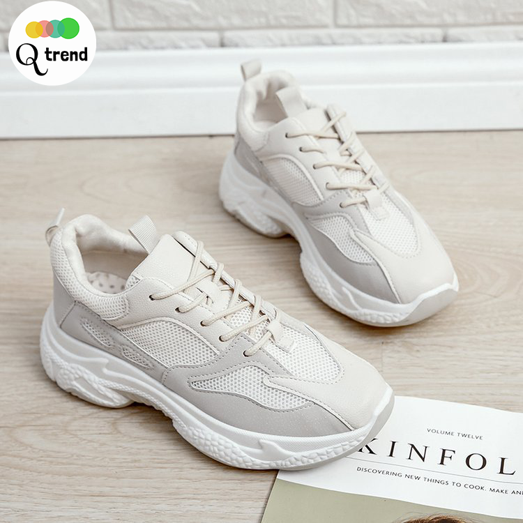 Q Trend Korea style รองเท้าผ้าใบผู้หญิง รองเท้าผ้าใบเสริมส้น รองเท้าสไตล์เกาหลี ผ้าใบ สูง 4 ซ.ม รองเท้าผ้าใบผญ แฟชั่น รุ่น 2439