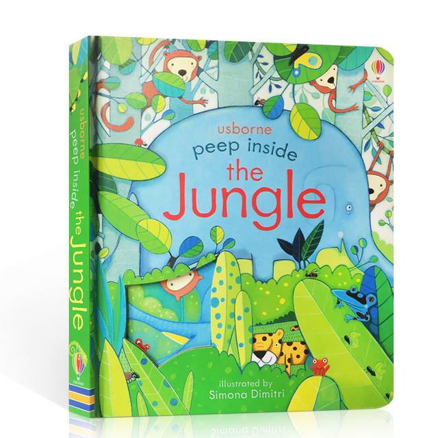 English Educational Picture Books Peep Inside The Jungle For Baby Early Childhood Children Reading Book -HE DAO