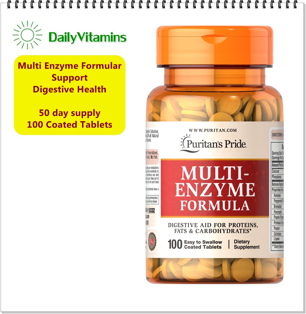 Puritan's Pride Multi Enzyme Formular 100 Tablets Lazada.co.th