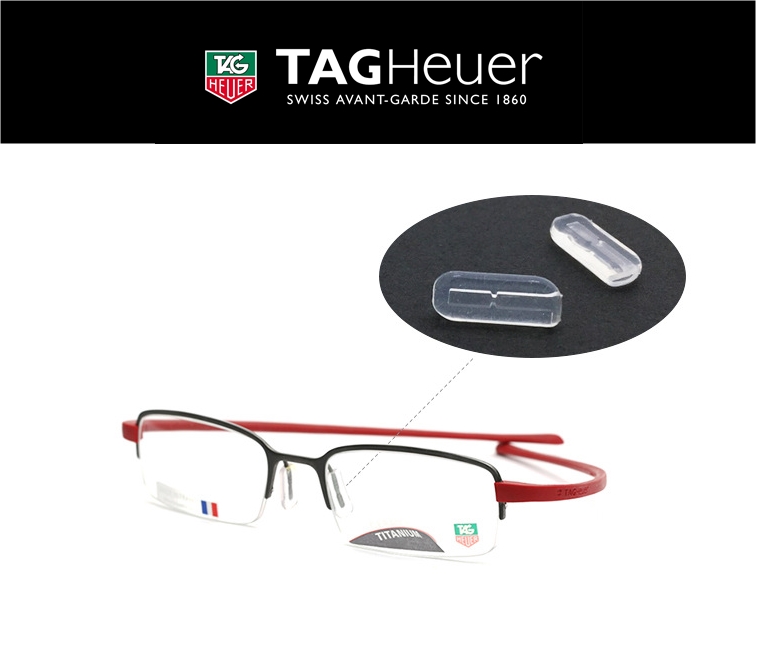 แป้นจมูกแว่นตา Tag Heuer nose pad แป้นจมูกซิลิโคน แป้นจมูกแว่น แบบเสียบ ขนาด 12 x 5 mm แป้นรองจมูกแว่นตา TAG แป้นจมูกแว่นตาแบบนิ่ม ใส่สบาย ไม่กดดั้ง