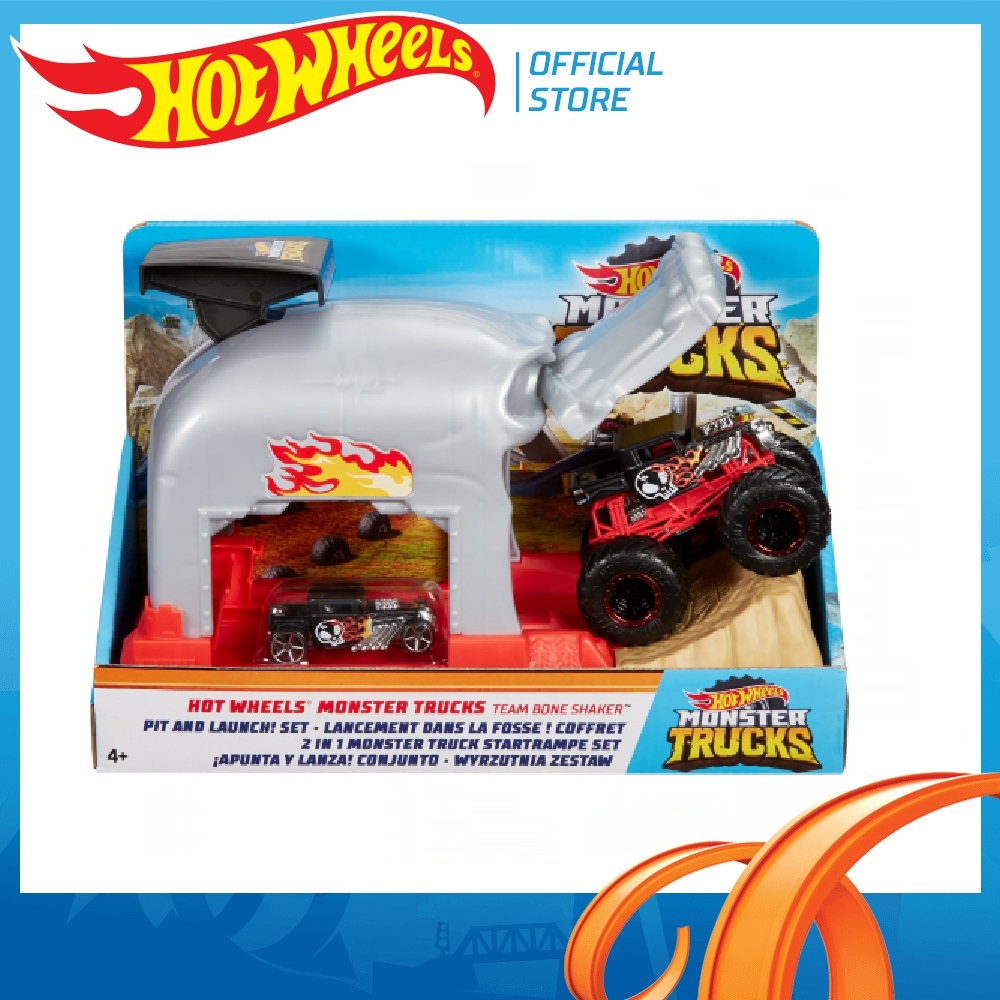 Hot Wheels® Monster Truck Launcher รางปล่อยรถ ฮอตวีล มอนสเตอร์ทัก  GKY01 CH สี เทา สี เทา