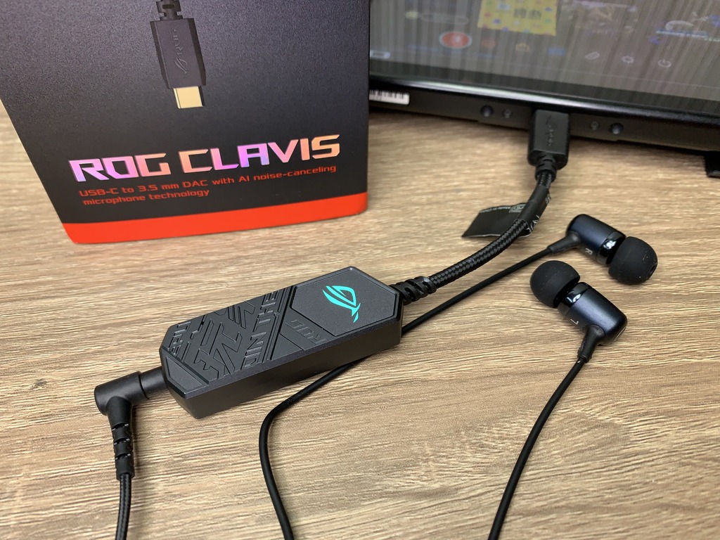 New ยูเอสบีซาวการ์ด Asus Rog Clavis Usb C To 35mm Gaming Dac With 