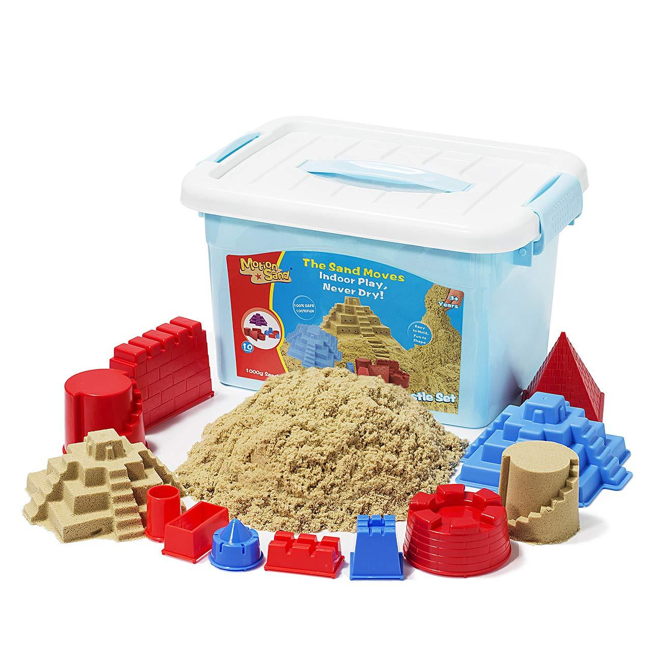 Motion Sand ทรายมหัศจรรย์ ชุดปราสาท (Bucket Set) ทราย 1kg พร้อมของเล่นทราย และกล่องหิ้ว