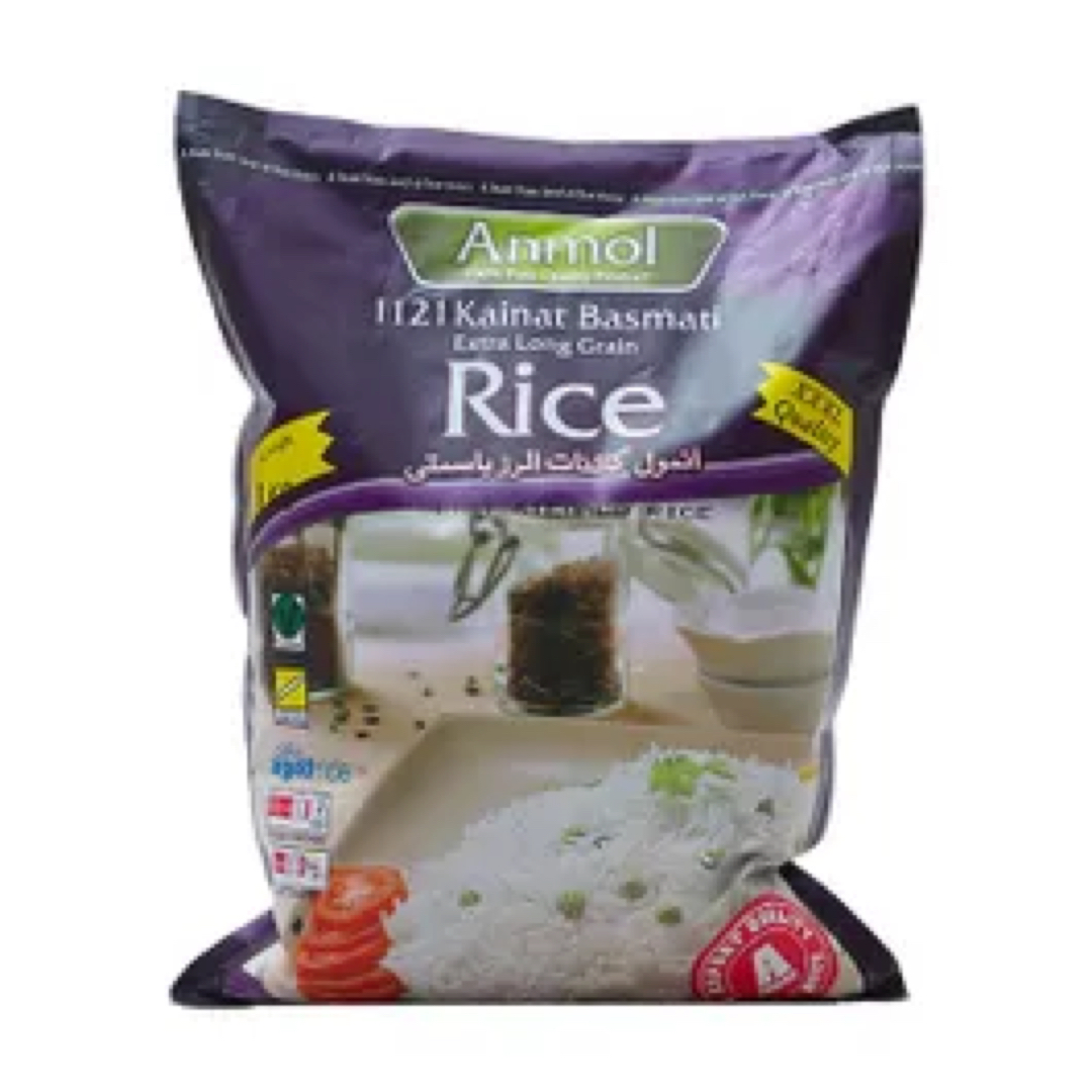 Anmol 1121 Kainat Basmati Extra Long Grain Rice 1kg ++ อัลมน ข้าวขาวบัสมาติรุ่น 1121 ยาวผิเศษ ขนาด 1kg