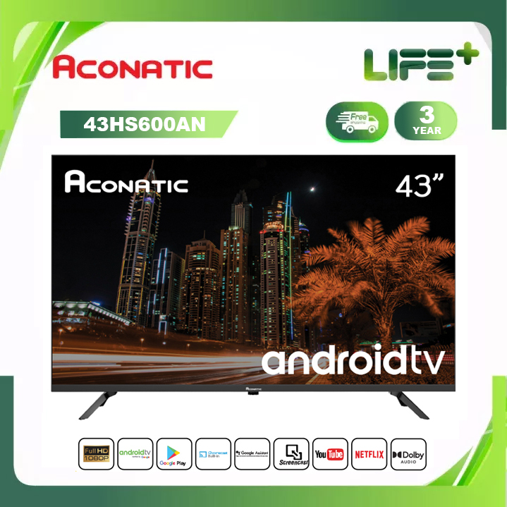 Aconatic LED Android TV FHD แอลอีดี แอนดรอย ทีวี ขนาด 43 นิ้ว รุ่น