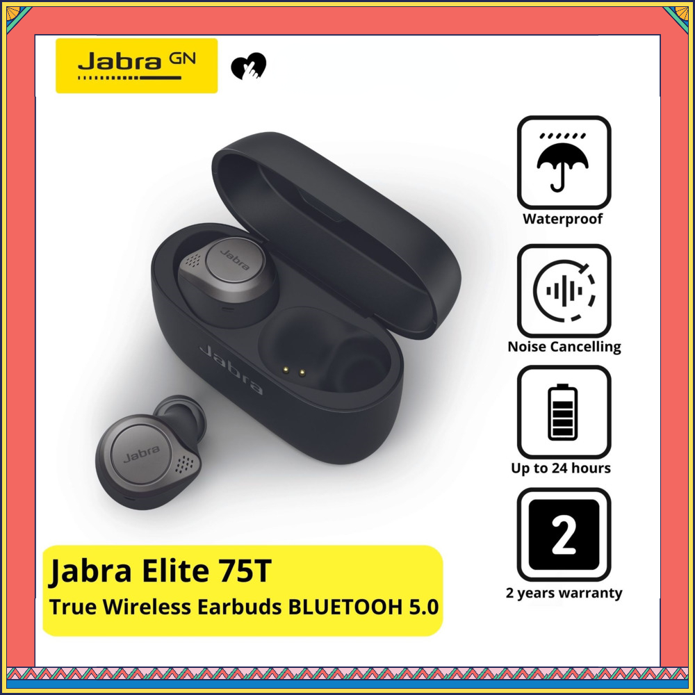 Jabra Elite Active 75t ANC Noise Cancelling True Wireless Earbud True ...