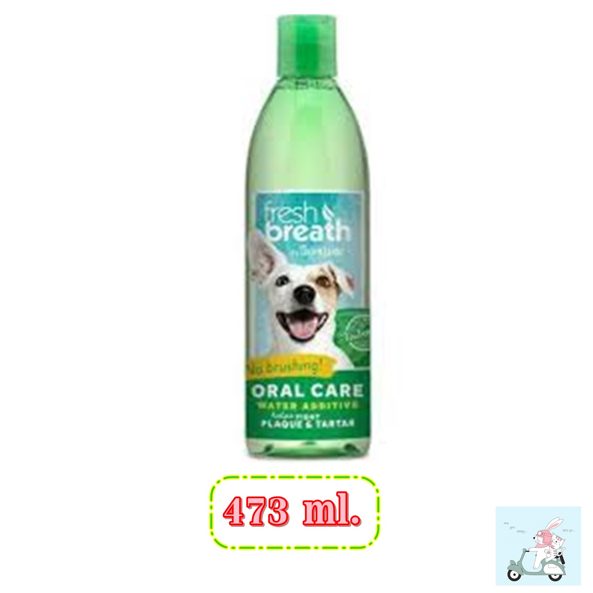 Tropiclean fresh breath water additive น้ำยาผสมน้ำ ช่วยสลายคราบหินปูน และการก่อตัวของหินปูน 473ml