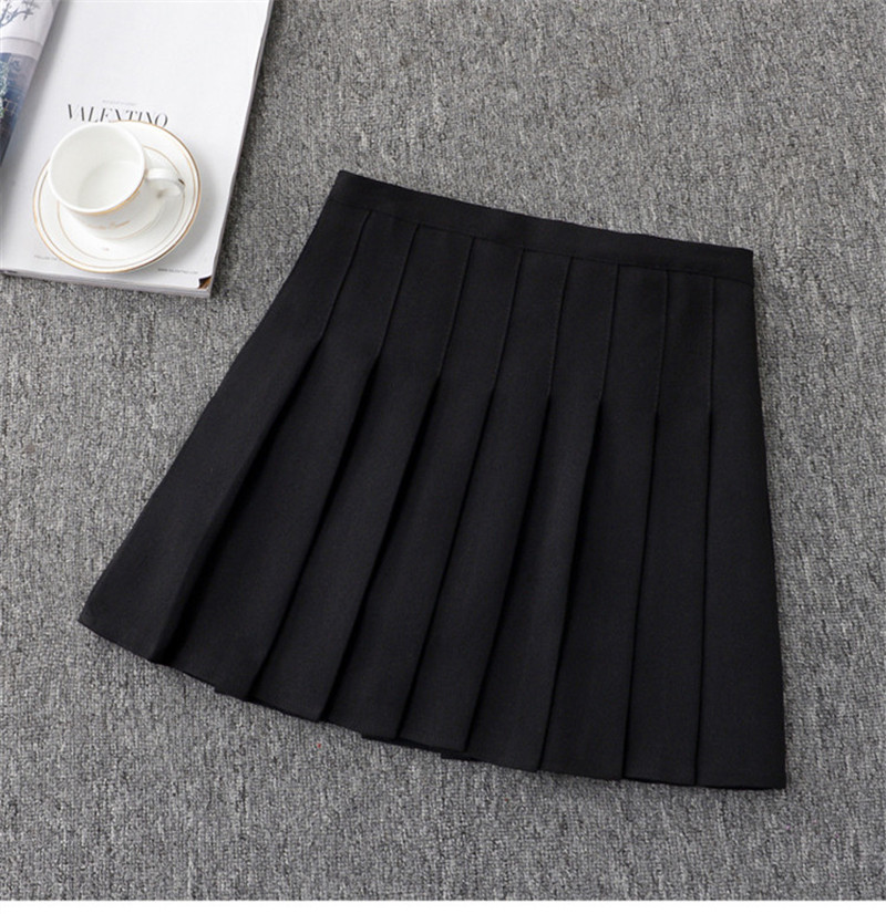 Neploe Solid Pleatd A-Line Ruched Skirt Casual Simple Fashion Chic Jupe 2021 Spring Auttum Vintage Office Lady Chic Bottom 69622