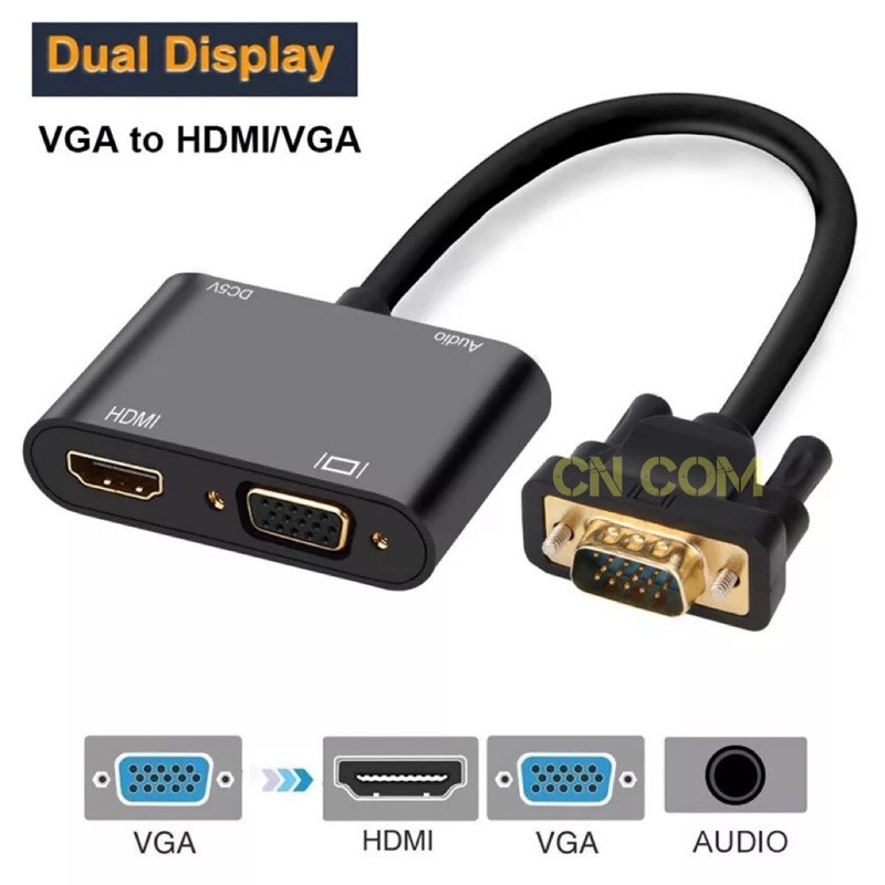 ลดราคา VGA TO HDMI อะแดปเตอร์ VGA Splitter 3.5 มม.Audio Converter สนับสนุน Dual สำหรับโปรเจคเตอร์ PC HDTV Multi- พอร์ต VGA port #ค้นหาเพิ่มเติม สวิทช์ HDMI คีมเข้าหัว LAN Display Port ADAPTER SD Ethernet Cable