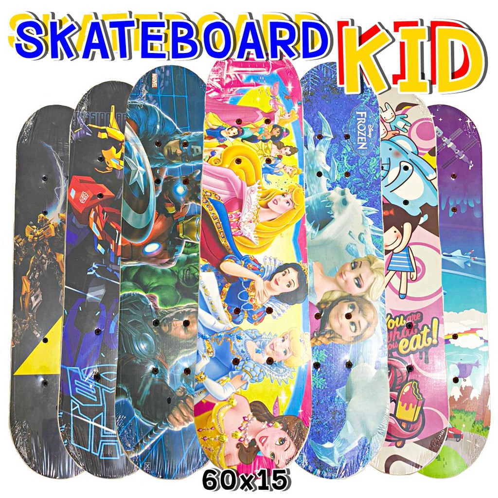 ☸۩  ?สินค้าใหม่? สเก็ตบอร์ดเด็ก สเก็ตบอร์ Skateboards ขนาด60x15cm เมเปิ้ลเกรดเอทนทาน สเก็ตบอร์ดแฟชั่น