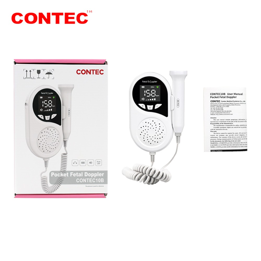 CONTEC10B pocket fetal doppler Baby Monitor pregnant heart rate monitor ...