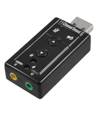 USB Sound Adapter External USB 2.0 Virtual 7.1 Channel