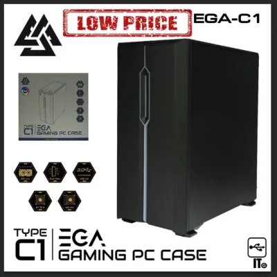 EGA TYPE C1 Gaming Pc case RGB Computer Cases ประกัน 2Y
