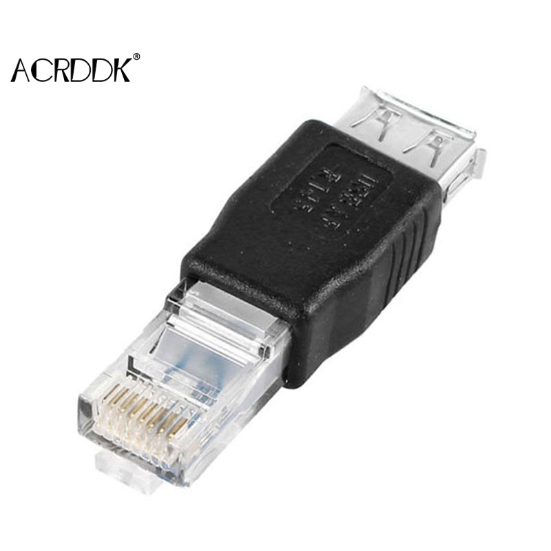 Computer Comm Cable To Rj45 2Pcs PC USB to RJ45 Female A to Ethernet Internet RJ45 Connector ...