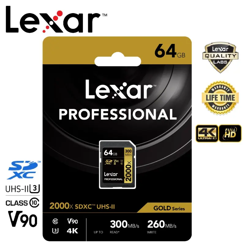 ภาพสินค้าLexar 64GB SDXC Professional 2000x (300MB/s) จากร้าน Legend Thailand บน Lazada ภาพที่ 1
