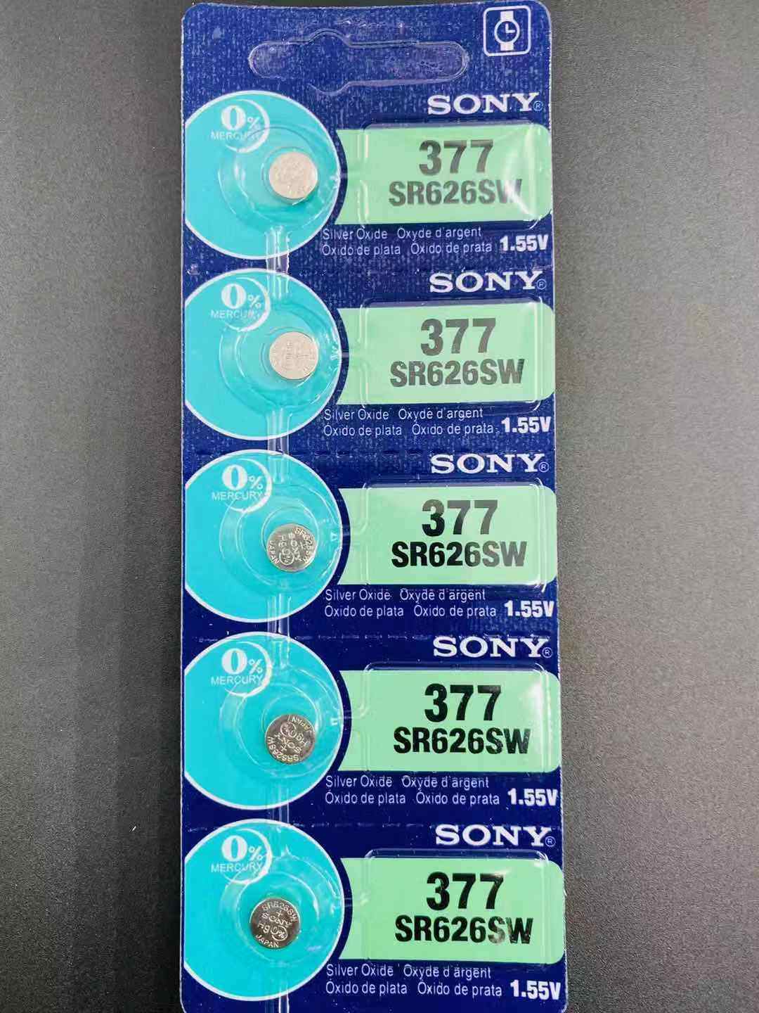 ถ่านกระดุม Sony SR626SW 377 , SR621SW 364 แพ็ค 5 ก้อน