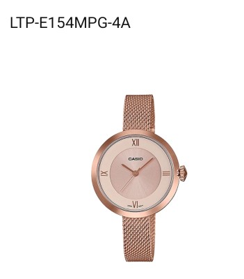 Casio แท้100% นาฬิกาผู้หญิงรุ่น LTP-E154MPG-4ADF สายสแตนเลส สีพิงค์โกลด์ Casio แท้100% นาฬิกาผู้หญิงรุ่น LTP-E154MPG-4ADF สายสแตนเลส สีพิงค์โกลด์