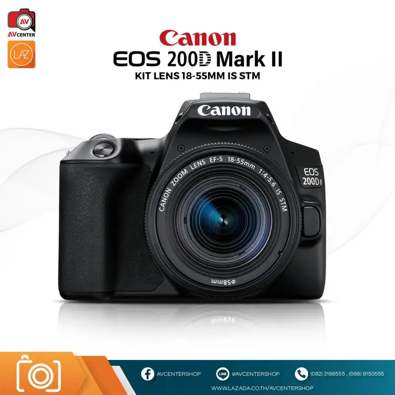 ภาพหน้าปกสินค้ากล้อง Canon EOS 200D MKII 18-55 is stm ( รับประกัน 1 ปี By AVcentershop ) จากร้าน avcentershop บน Lazada
