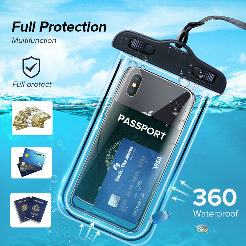 ซองกันน้ำ กระเป๋ากันน้ำ มือถือ Waterproof Phone Case มาตรฐาน พร้อมสายคล้องคอ สัมผัสหน้าจอได้ ถ่ายรูป VDO ใต้น้ำ ดำน้ำทะเล
