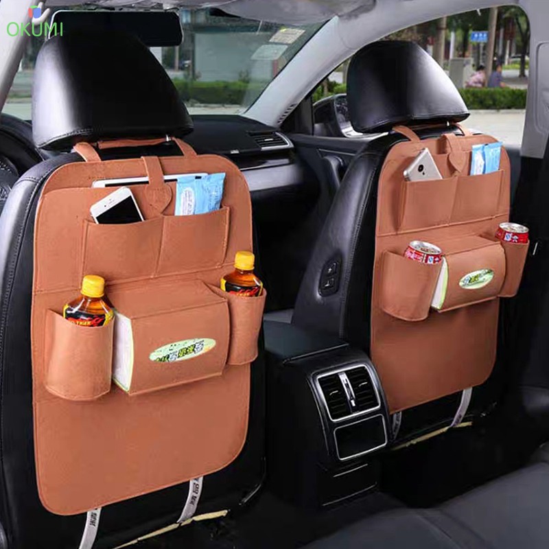 OKUMI_SHOP กระเป๋าใส่ของหลังเบาะรถยนต์ ที่ใส่ของหลังเบาะรถ เก็บของในรถ แขวนหลังเบาะ เป๋าหลังเบาะรถ