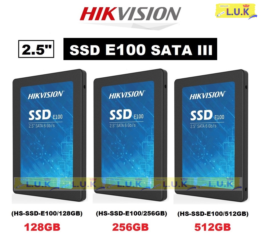 128GB/256GB/512GB SSD (เอสเอสดี) HIKVISION E100 NAND Flash 3D 2.5
