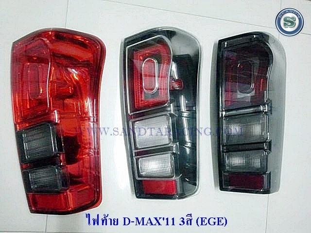 ไฟท้าย ISUZU D-MAX ALL NEW 2011 สีดำ-แดง (EAGLE EYES) อีซูซุ ดีแมคออนิว 2011