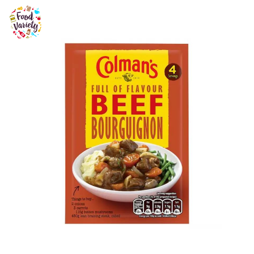 Colman's Beef Bourguignon Sauce Mix 40g โคลแมนส์ ซอสผงสำหรับทำเนื้อโบร์กิยอง 40g