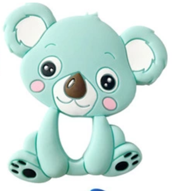 ยางกัดเด็กปลอดสารพิษ, FDA , ออกแบบรูปสัตว์สนุก    Non-toxic Baby Teether, FDA Approved, Fun Animal Shape Designs  สีวัสดุ โคอาล่า เขียว (Green Koala)