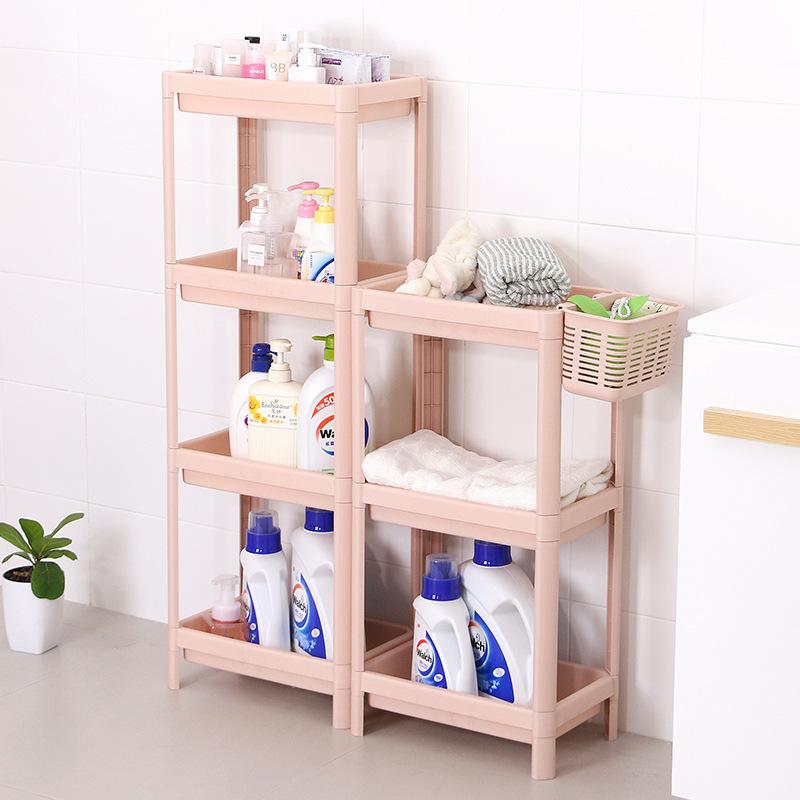 Multi-functional Bathroom Rack Wall Hangers Bathroom Small Storage Rack Landing Corner Storage 2/3/4 Layer-Free Punched