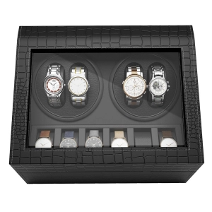 ภาพหน้าปกสินค้าWatch Winder กล่องเก็บนาฬิกา 4 เรือน กล่องหมุนนาฬิกา ตู้เก็บนาฬิกา แข็งแรง ทนทาน เก็บนาฬิกาได้มากถึง 10 เรือน ที่เกี่ยวข้อง
