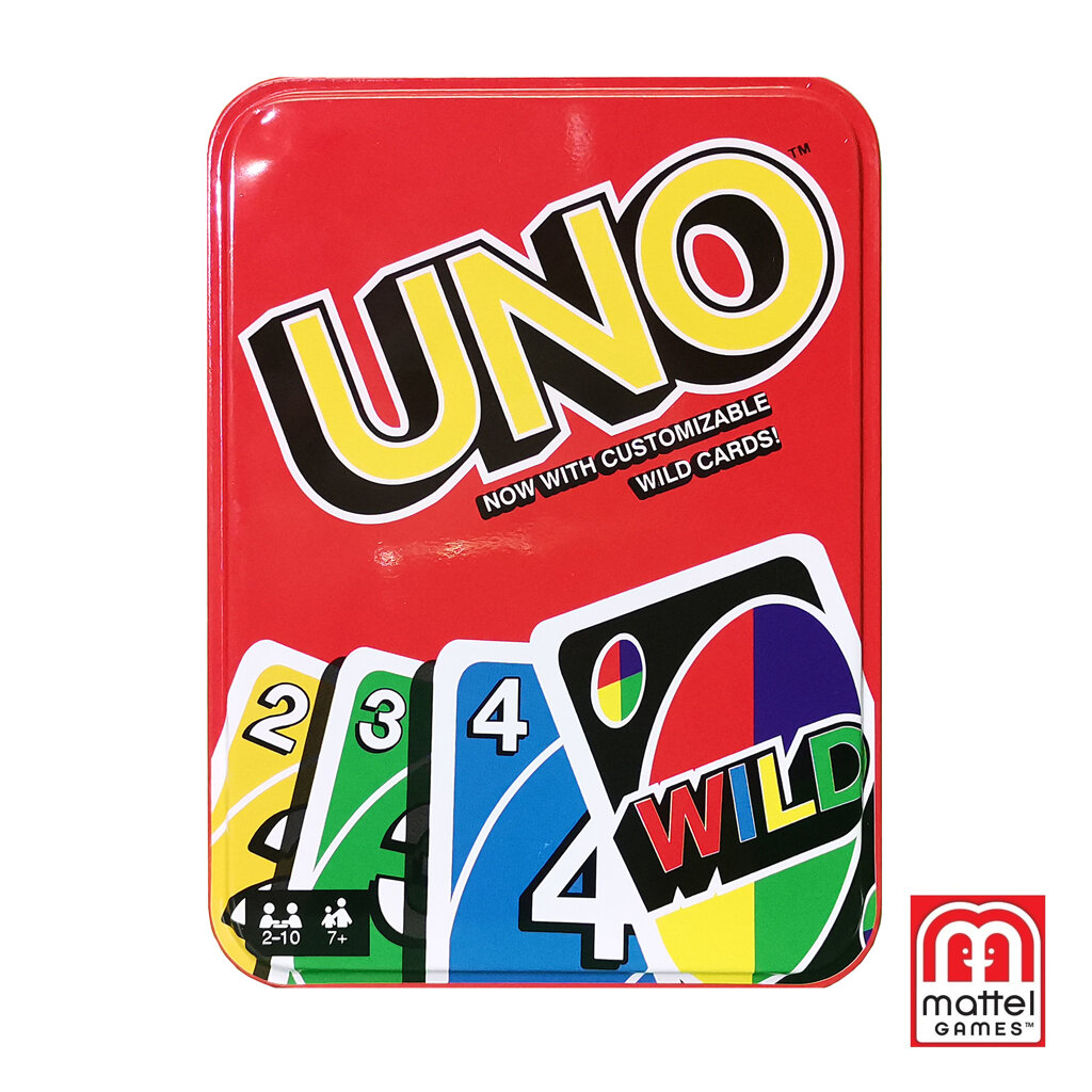 Game Card UNO Wild Tin Box Mattel Card Game Red ไพ่อูโน่ของแท้ กล่องแดง แมทเทล กล่องเหล็ก การ์ดเกม