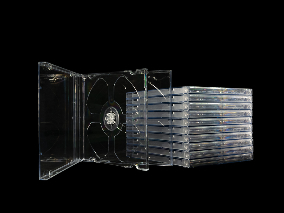 620014/CD Jewel Case กล่องใส่ซีดี ขนาดมาตรฐาน สีขาวใส บรรจุ 3 แผ่น  (แพ็ค 10 กล่อง)