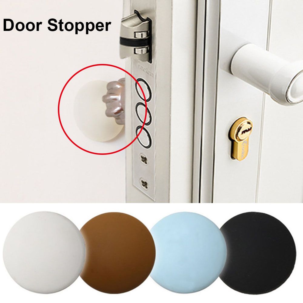 1PC Silicone Rubber Door Handle Stopper Buffer Anti-slip Sticker Self ...