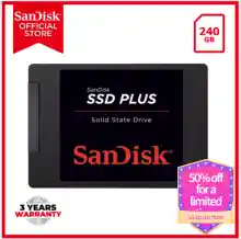 ภาพขนาดย่อของภาพหน้าปกสินค้าSanDisk SSD ULTRA 3D NAND 2.5" SATA Solid State Drive Max. 535MB/s (120GB/240GB/480GB/1TB)เหมาะสำหรับโน๊ตบุ๊คและเดสก์ท็อปรับประกัน 3 ปี จากร้าน CM-IT บน Lazada ภาพที่ 2