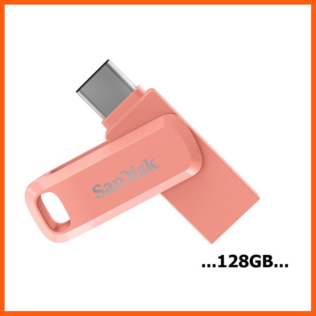✨✨#BEST SELLER?? SanDisk Ultra Dual Drive Go USB Type-C 128GB Peach (SDDDC3-128G-G46PC, สีพีช) อุปกรณ์จัดเก็บข้อมูล (STORAGE & MEMORY CARD ) STORAGE MEMORY CARD อุปกรณ์จัดเก็บข้อมูล Memory Card เม็มโมรี่การ์ด Compact Flash