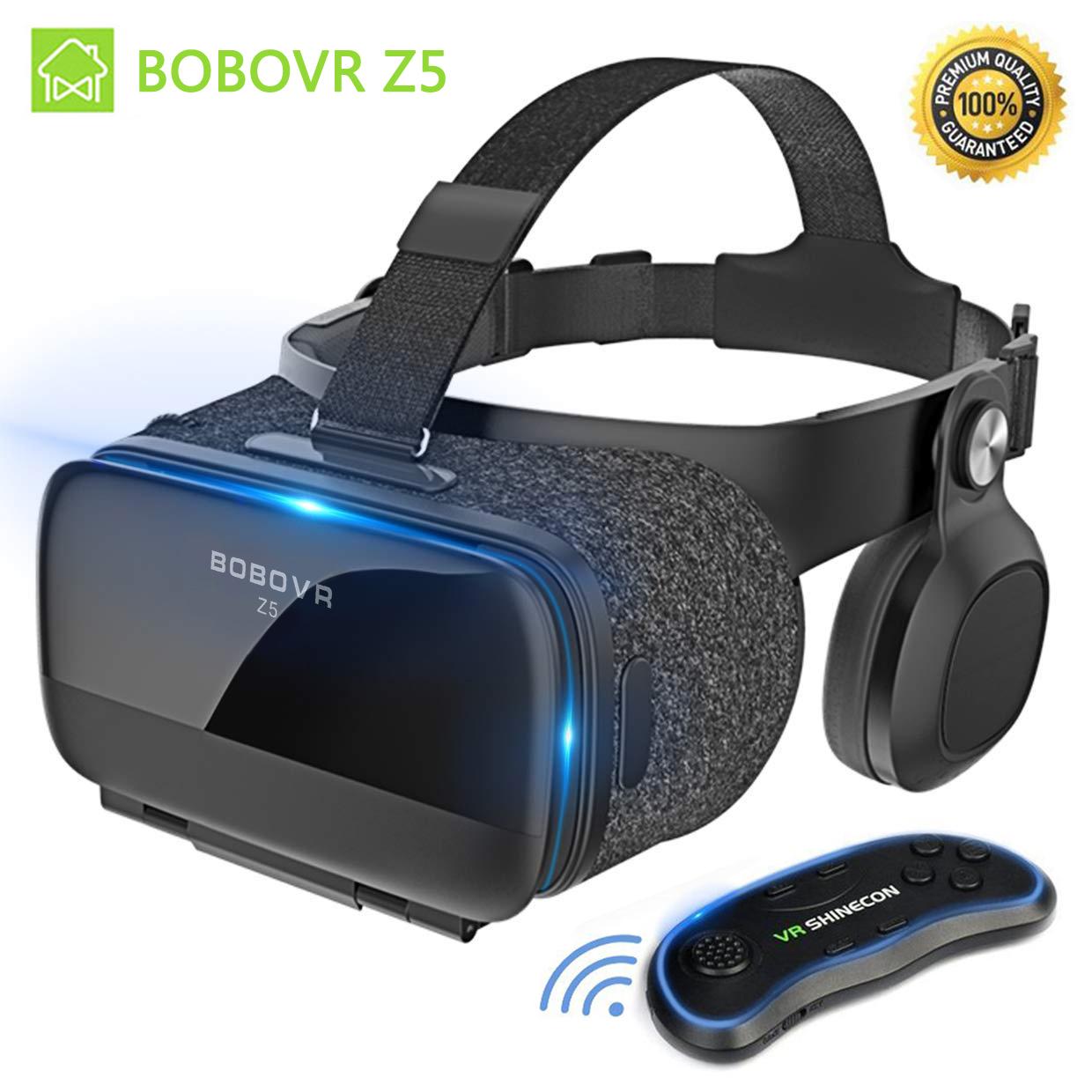 ETVR อัพเกรด Virtual Reality ชุดหูฟัง VR แว่นตากล่องควบคุมระยะไกลสำหรับ 3D ภาพยนตร์และเกมวีอาร์ - เพิ่มเติมหูฟัง VR ในตัวหูฟังสเตอริโอ Fit สำหรับ 4.7  - 6.6 มือถือแอนดรอยด์ IOS