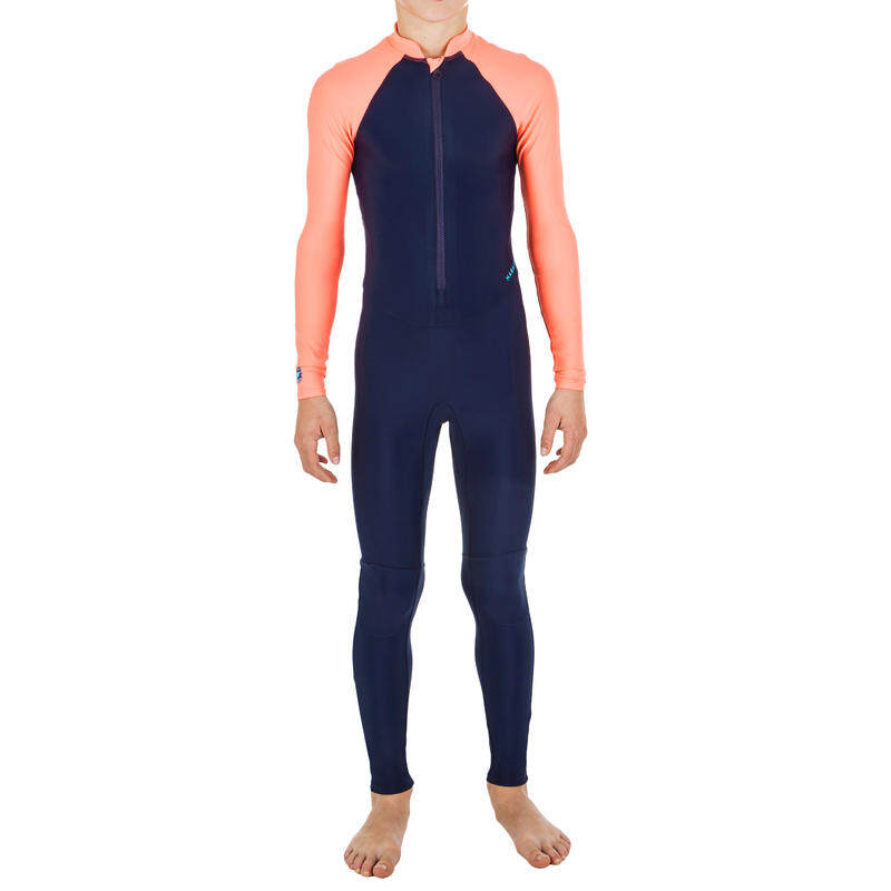 ชุดว่ายน้ำ กางเกงว่ายน้ำ ชุดว่ายน้ำขายาว แขนยาว ชุดว่ายน้ำเวทสูท สำหรับเด็ก nabaiji  สีน้ำเงินส้ม